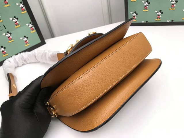 Gucci經典款女包 602205 古馳1955 Horsebit Bag 經典馬銜扣 Gucci爆款女士單肩斜挎小包  gqy3473